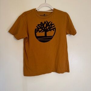 Timberland Rust Color T-Shirt with Black Tree Logo 100% Cotton Size Y 14-16